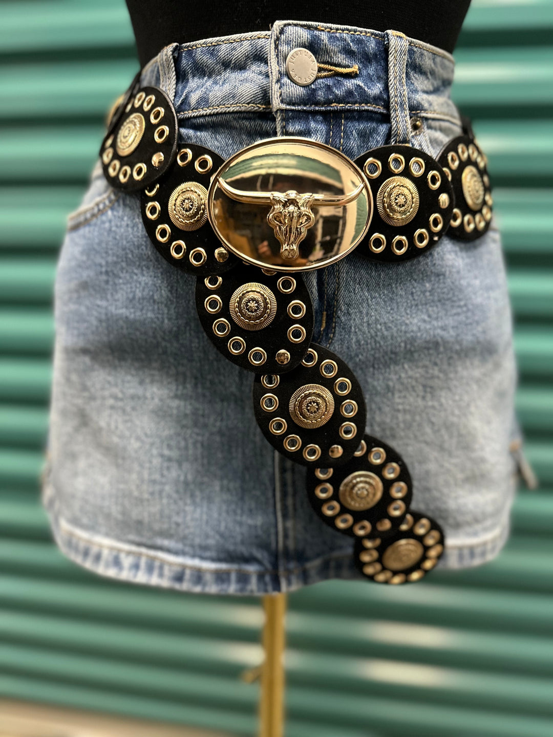 Western Disc Belt Black and Gold *RESTOCK