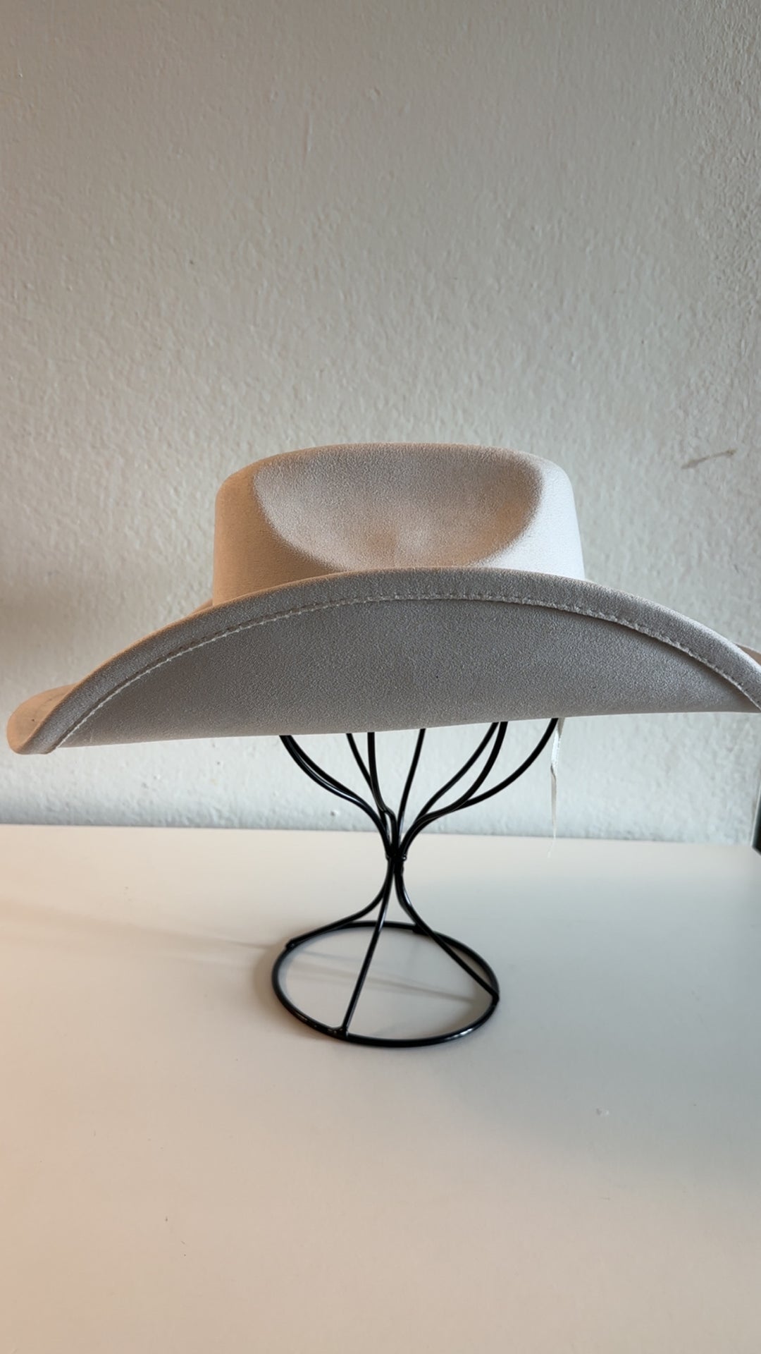 Ivory Western Cowboy Hat with Silver Aztec Band