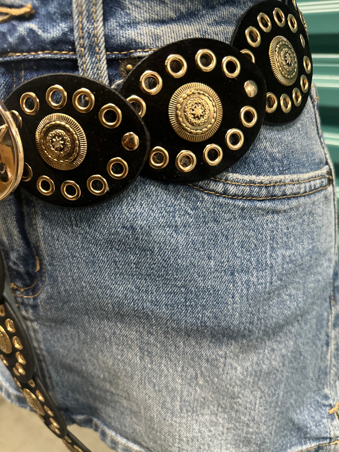 Western Disc Belt Black and Gold