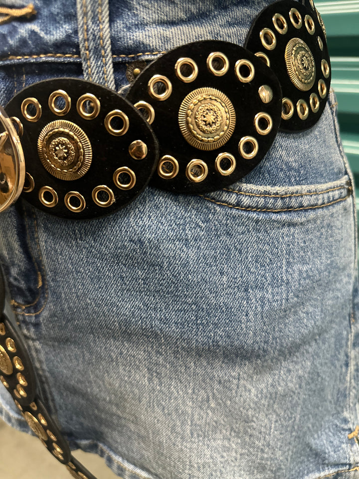 Western Disc Belt Black and Gold