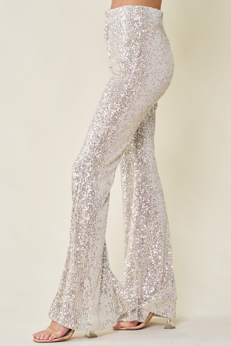 Party Sequin Flare Pants