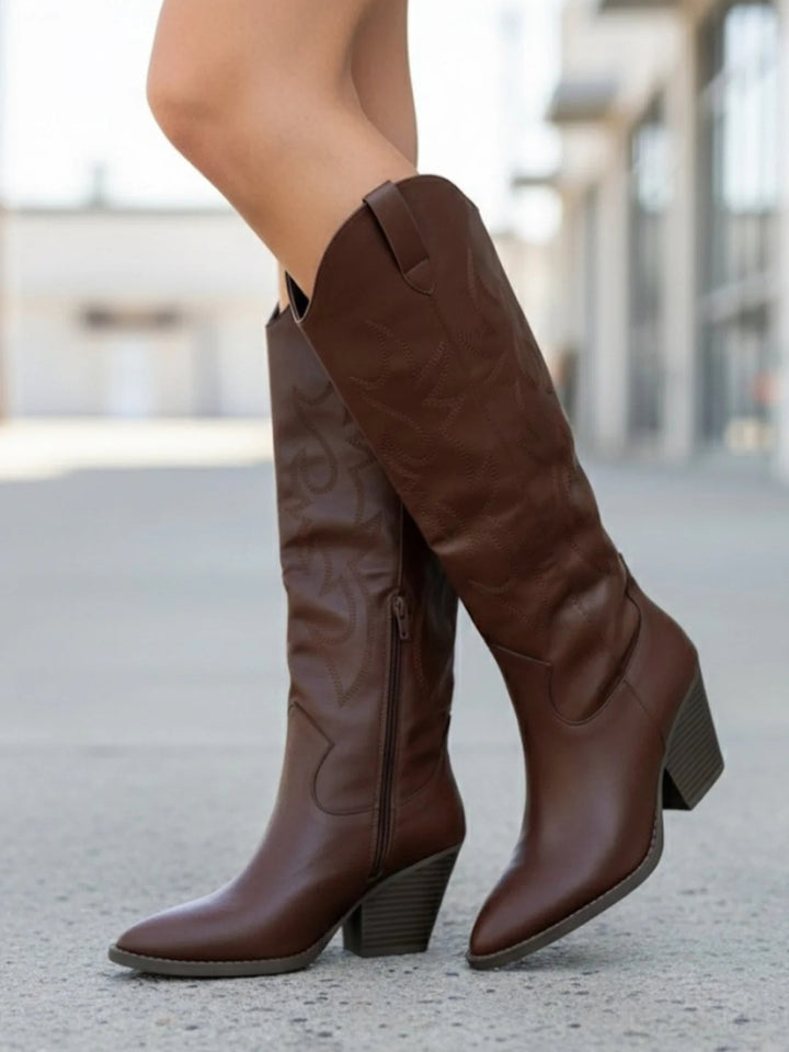 Western Classic Brown Cowboy Boots – Blake
