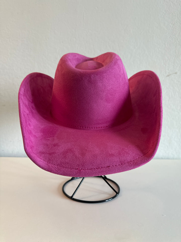 Fuchsia Star-Embellished Cowboy Hat