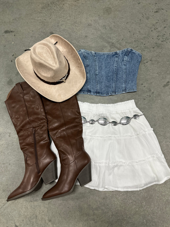 Western Classic Brown Cowboy Boots – Blake