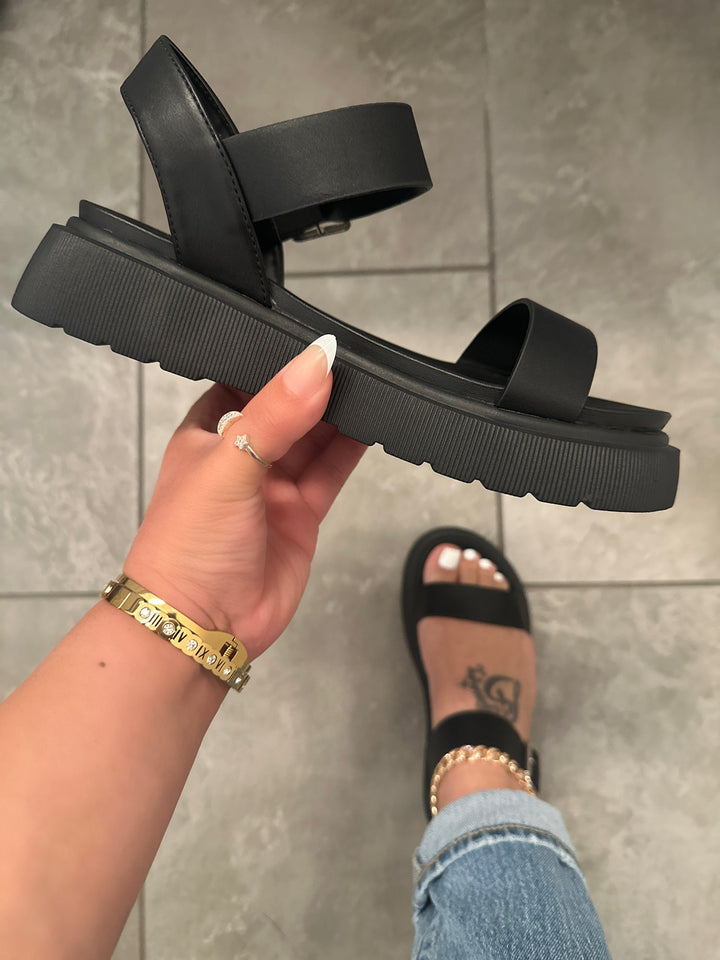 Black Platform Sandals