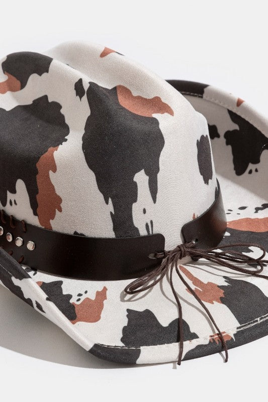Bull Head Multi Cow Print Cowboy Hat