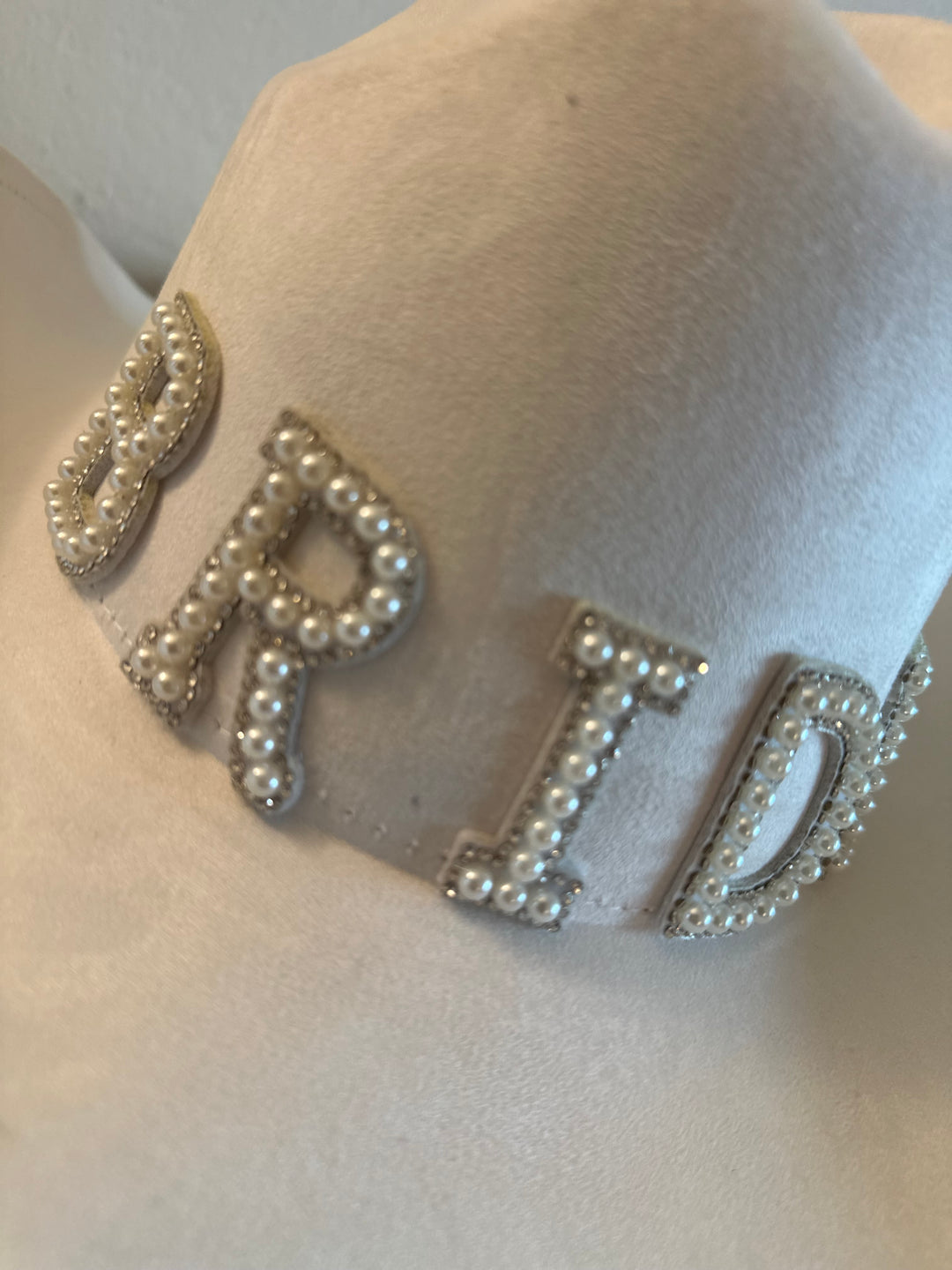Ivory White Faux Suede Cowgirl Bride Hat with Pearl Detailed Letters