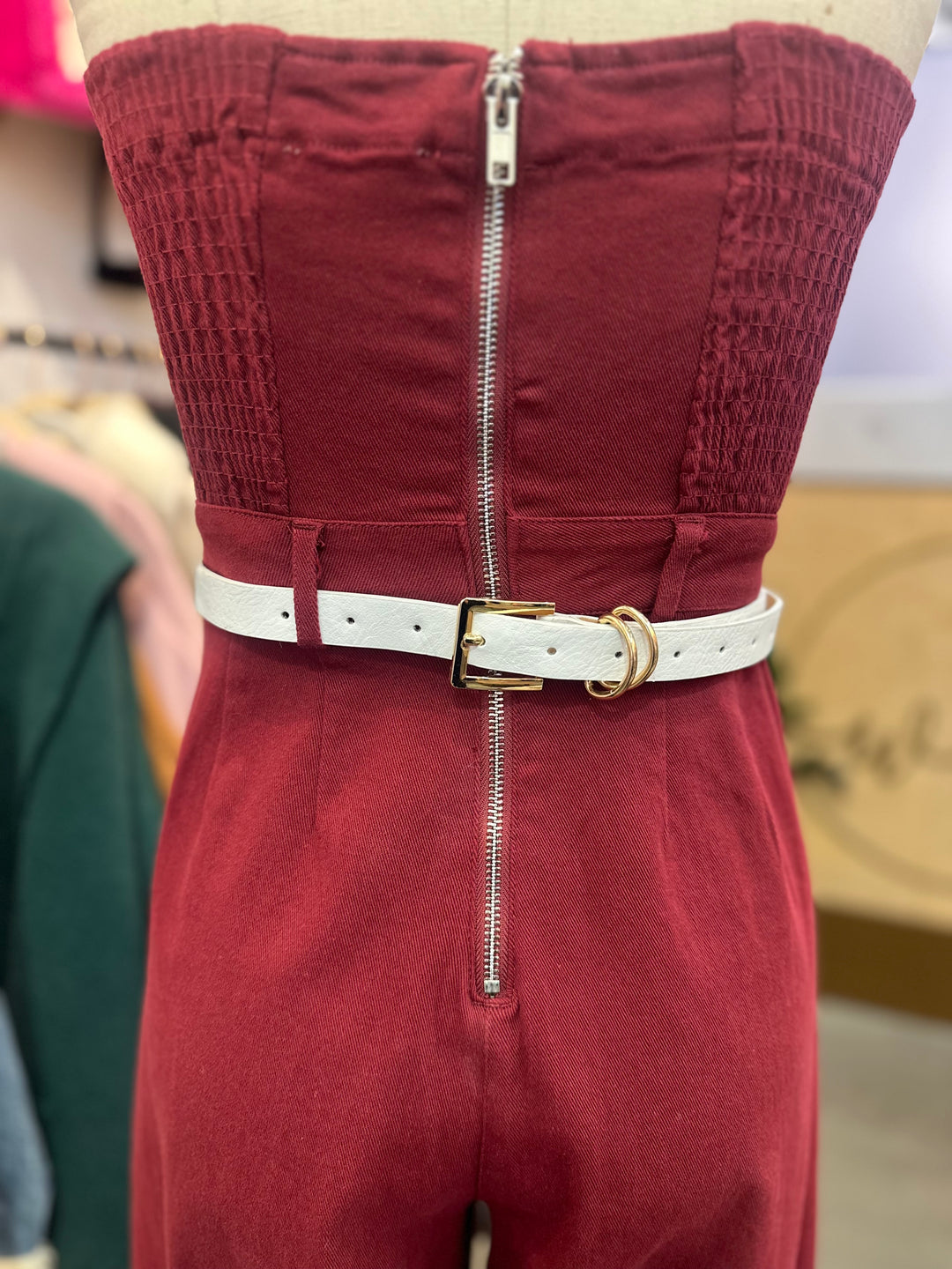 Western White & Gold Heart Concho Charm Drape Belt