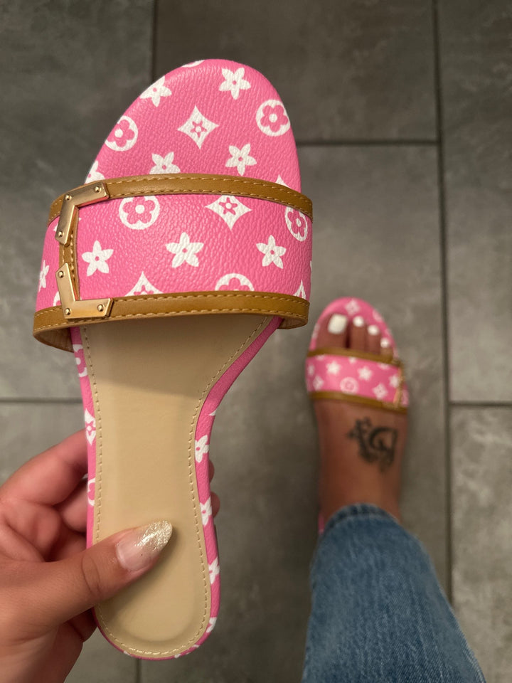 Jovana Patterned Sandal - Pink