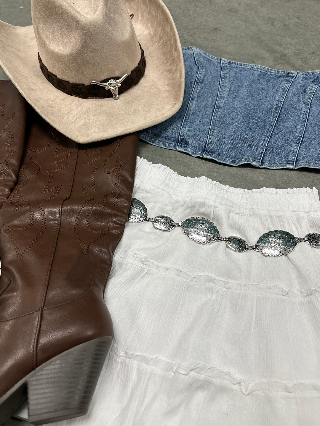 Strapless Denim Corset Top