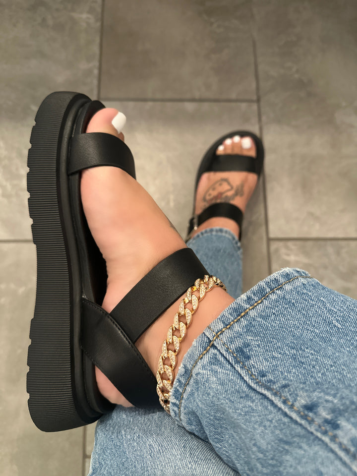 Black Platform Sandals