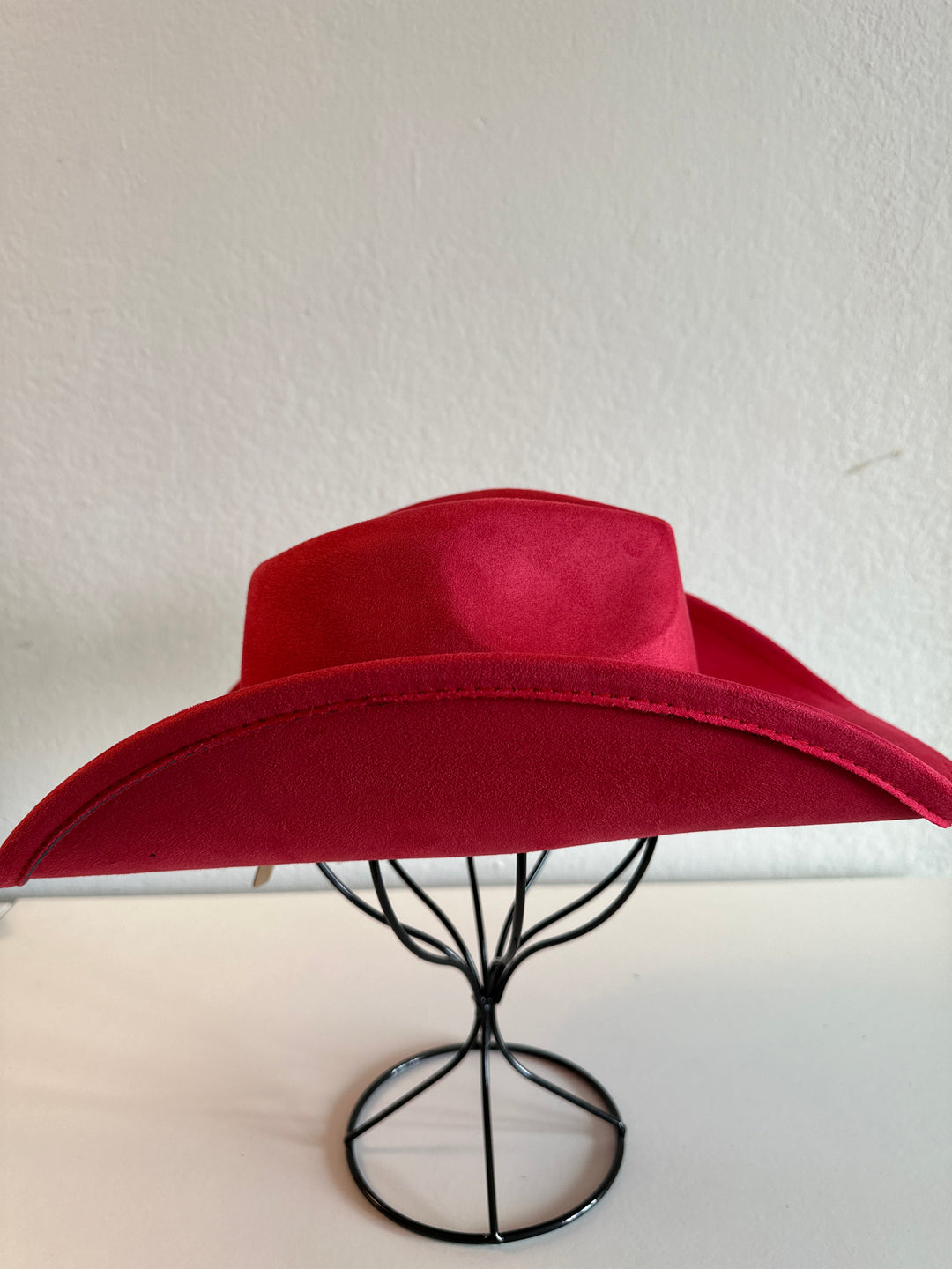 Red Cowboy Hat with Heart Rhinestones