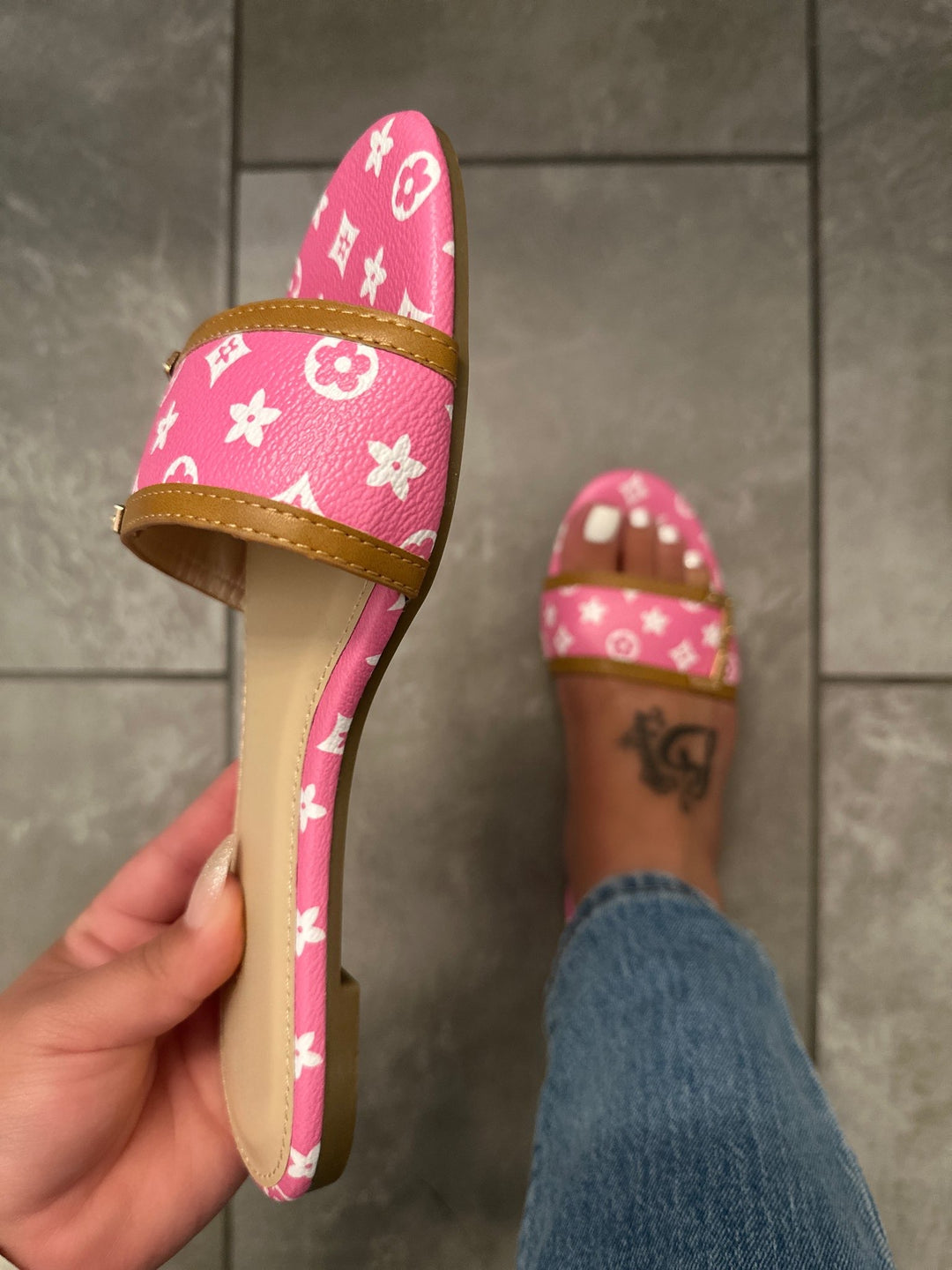 Jovana Patterned Sandal - Pink
