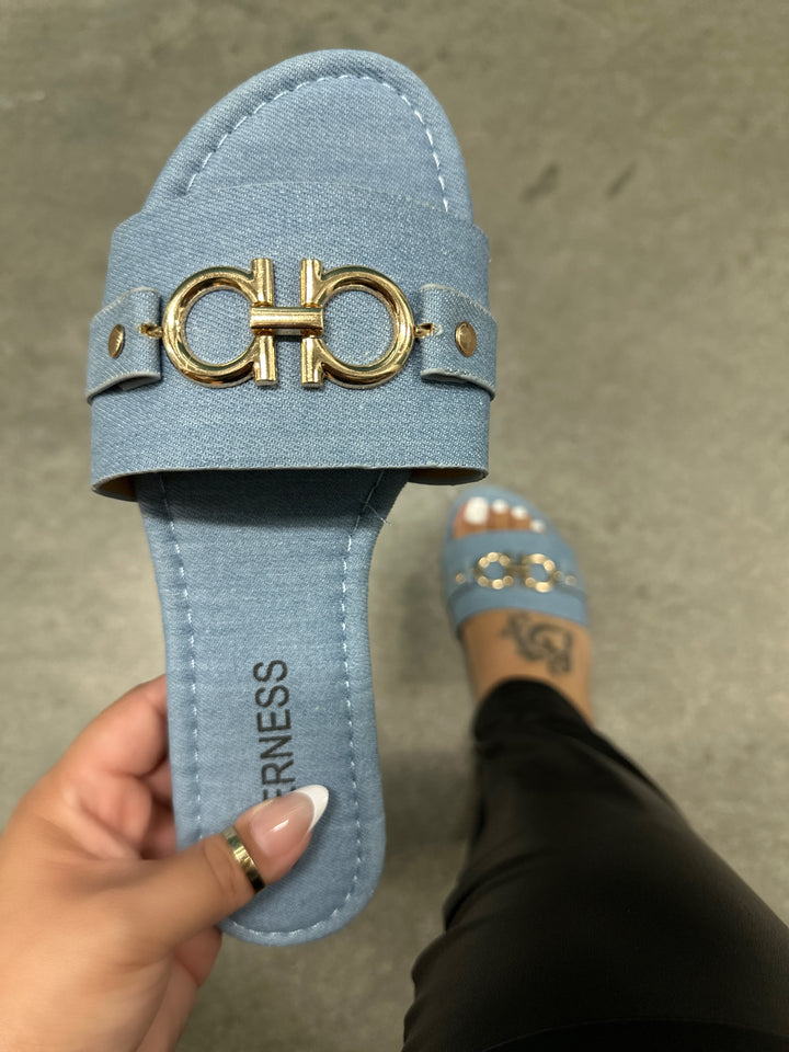 Clarissa Sandal- Denim