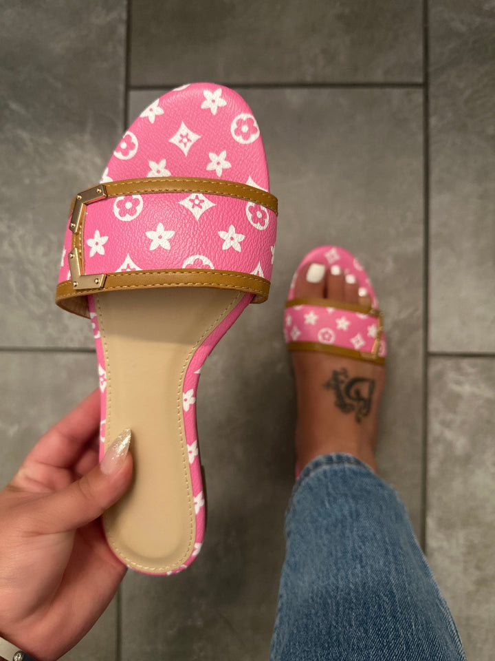 Jovana Patterned Sandal - Pink
