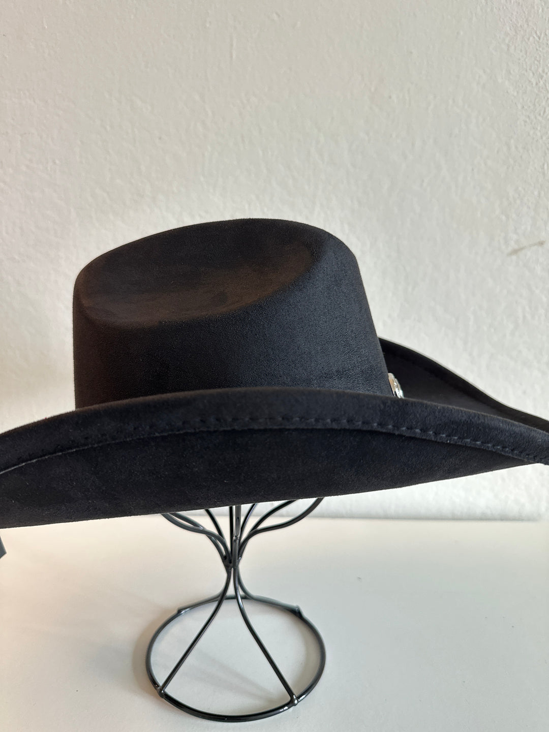 Black Cowboy Hat with Heart Accents