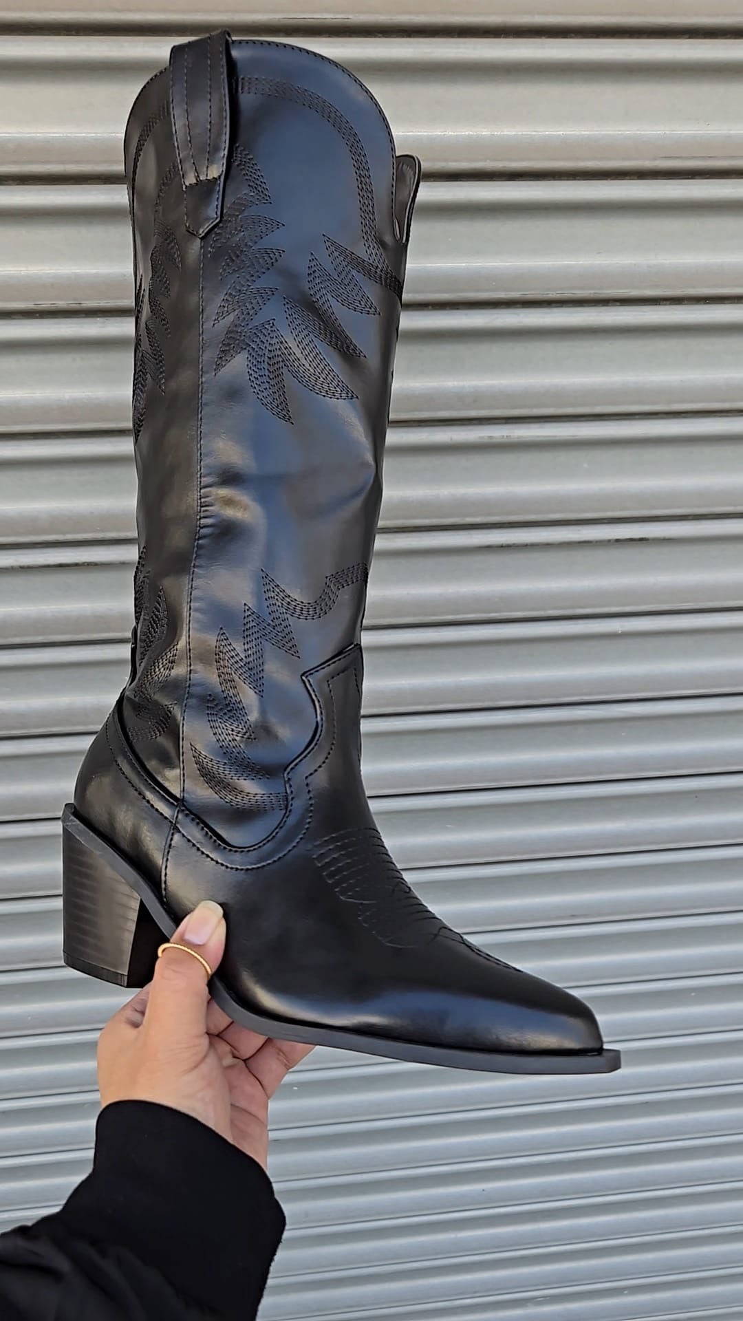 Black Western Cowboy Boots- Debbie