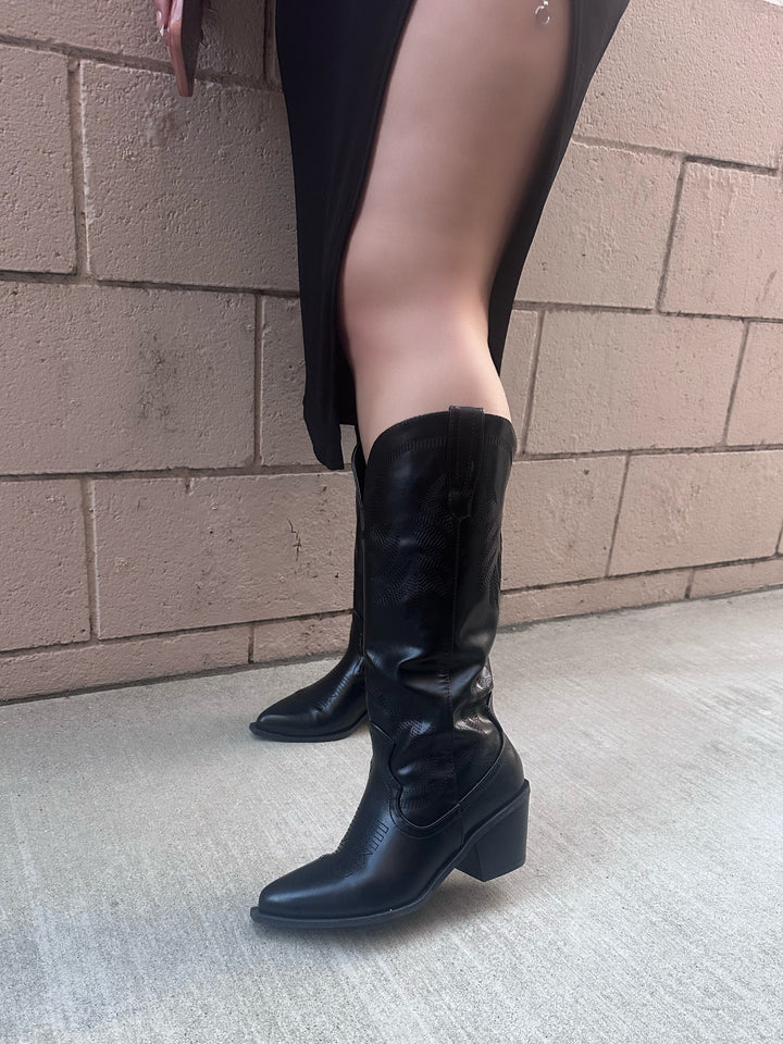 Black Western Cowboy Boots- Debbie