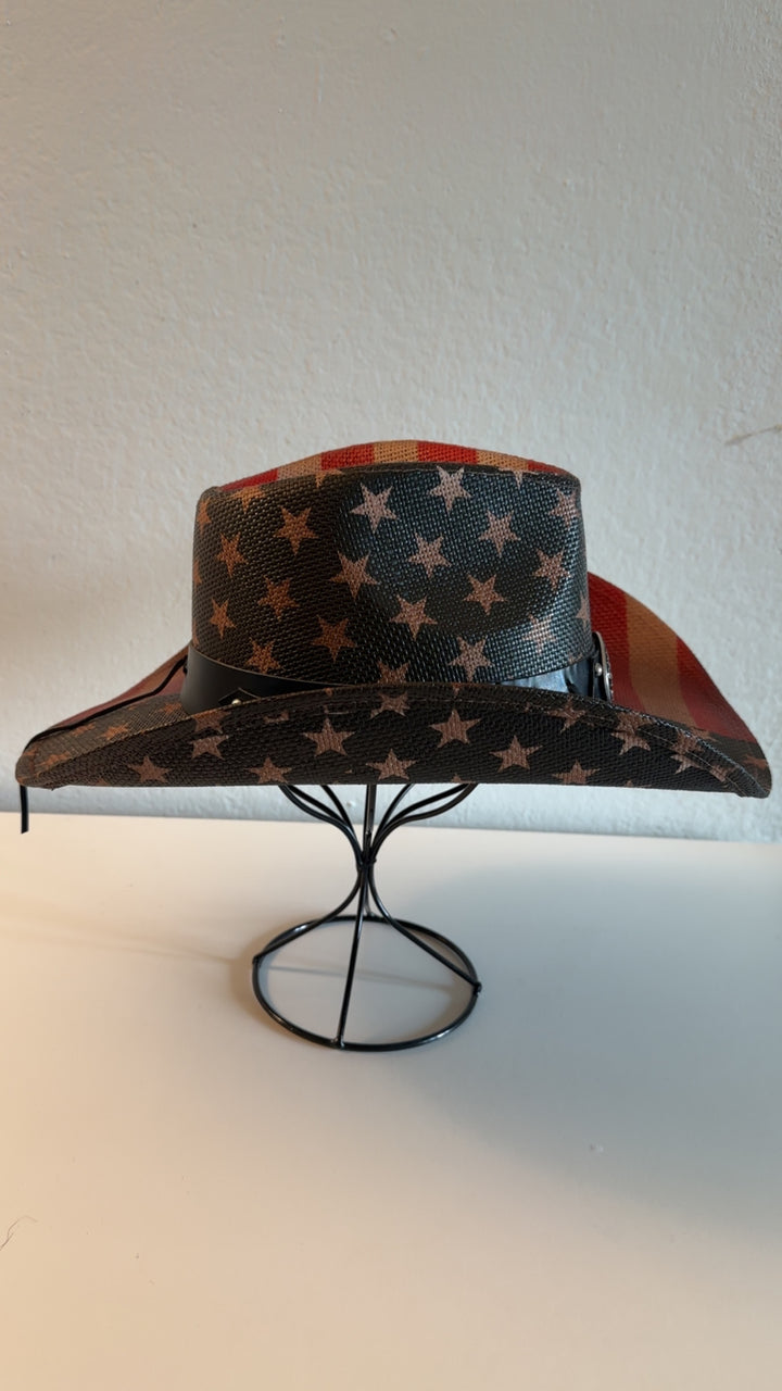 Women’s USA American Flag Cowboy Hat