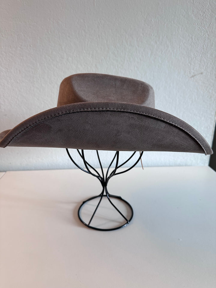 Khaki Western Cowboy Hat with Silver Aztec Band