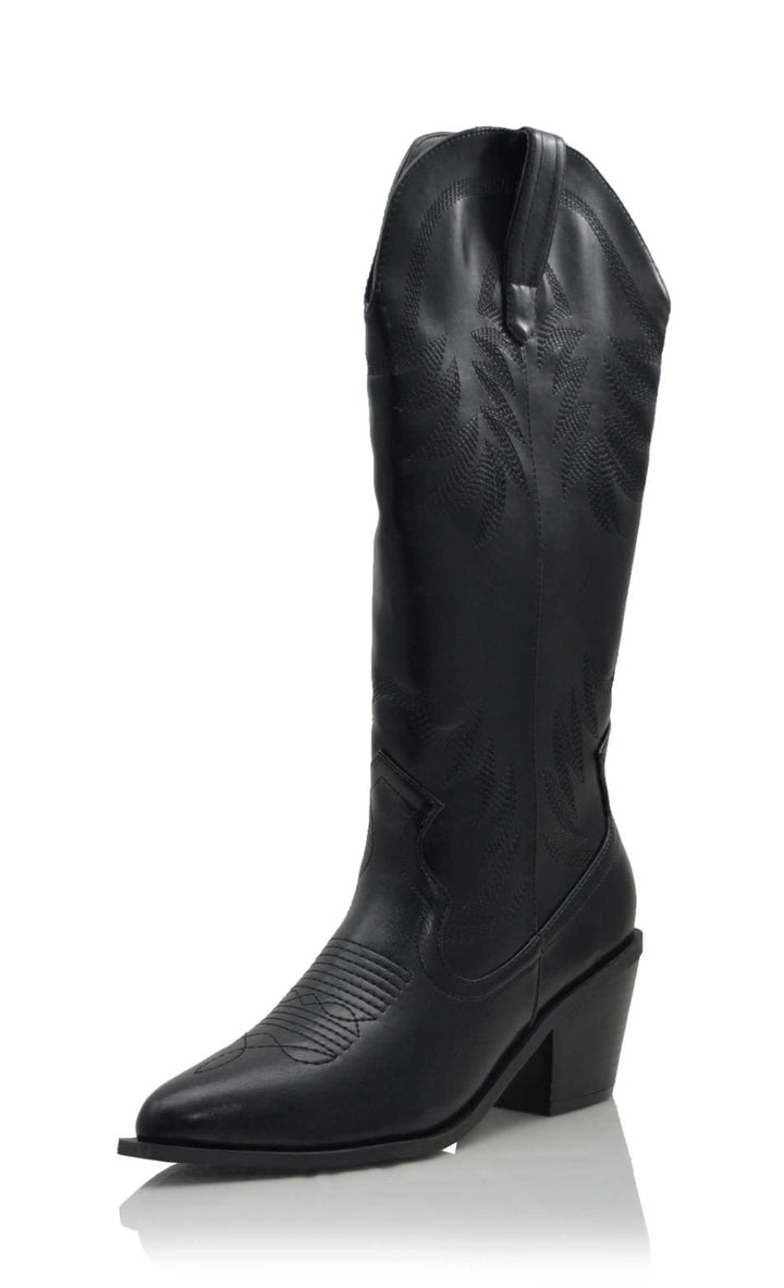 Black Western Cowboy Boots- Debbie