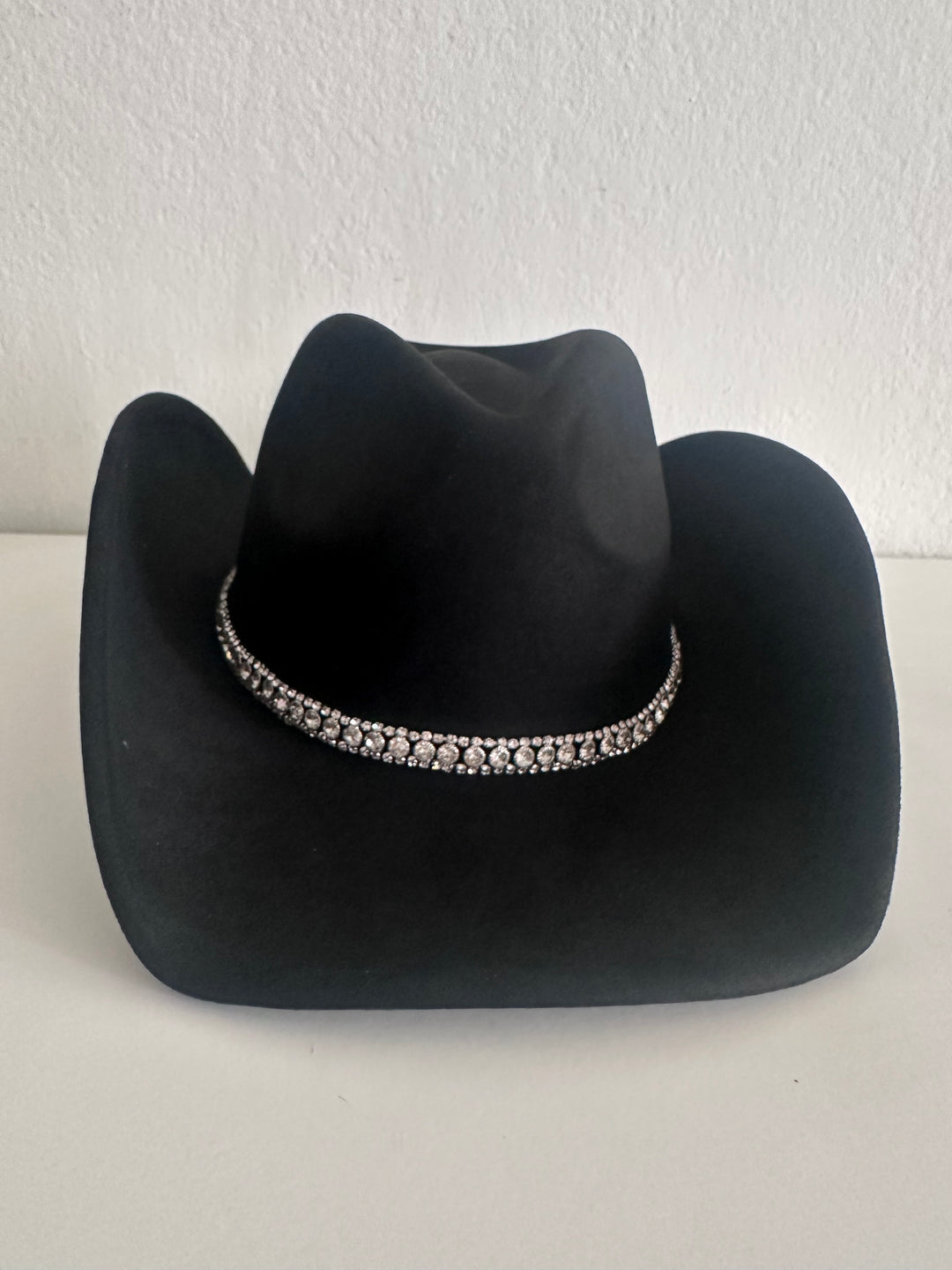 Black Cowboy Hat with Rhinestone Band