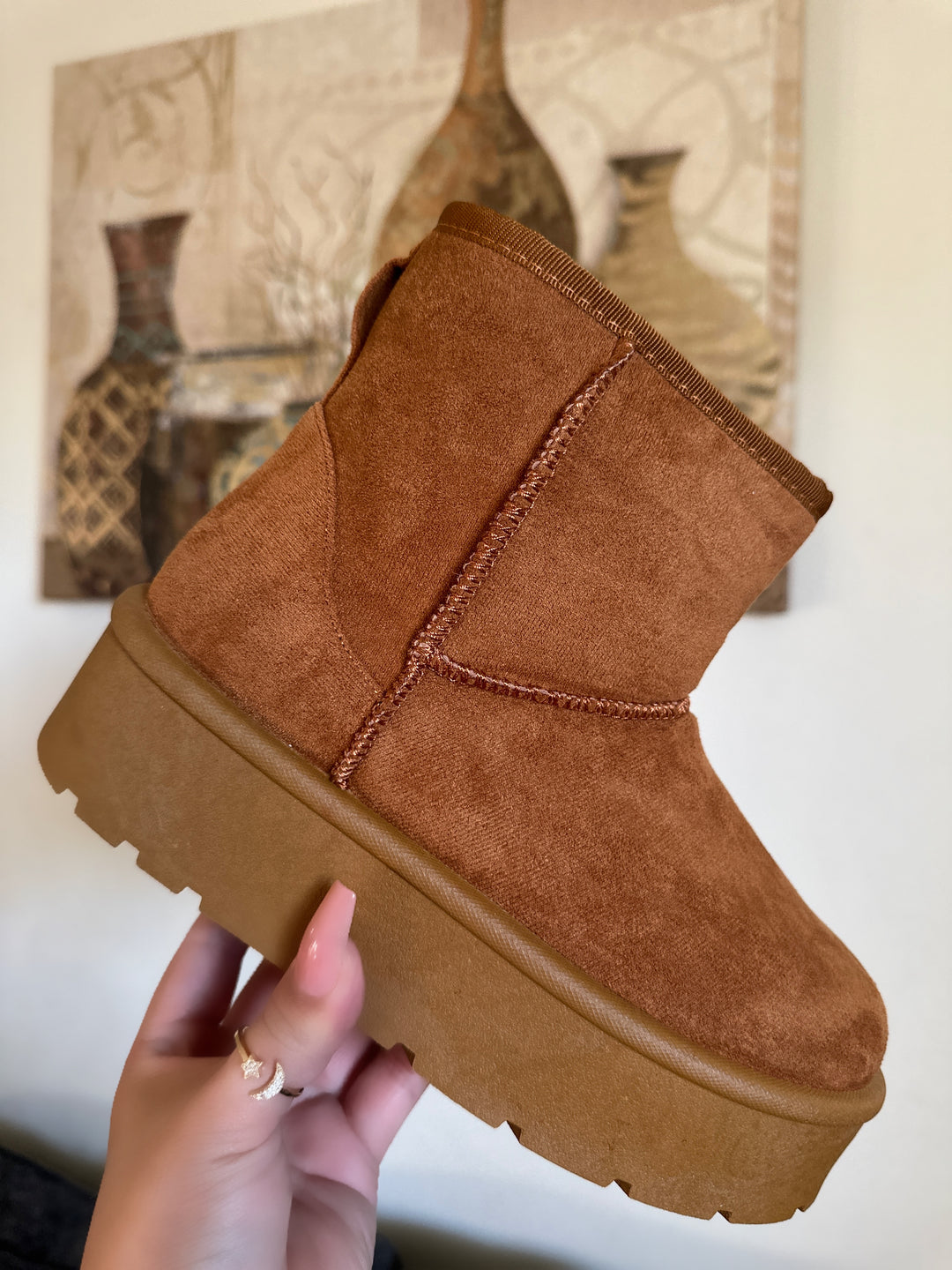 Madison Fur Lined Boot- Tan
