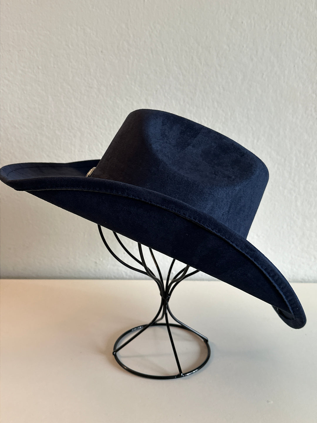 Navy  Cowboy Hat with Heart Accents