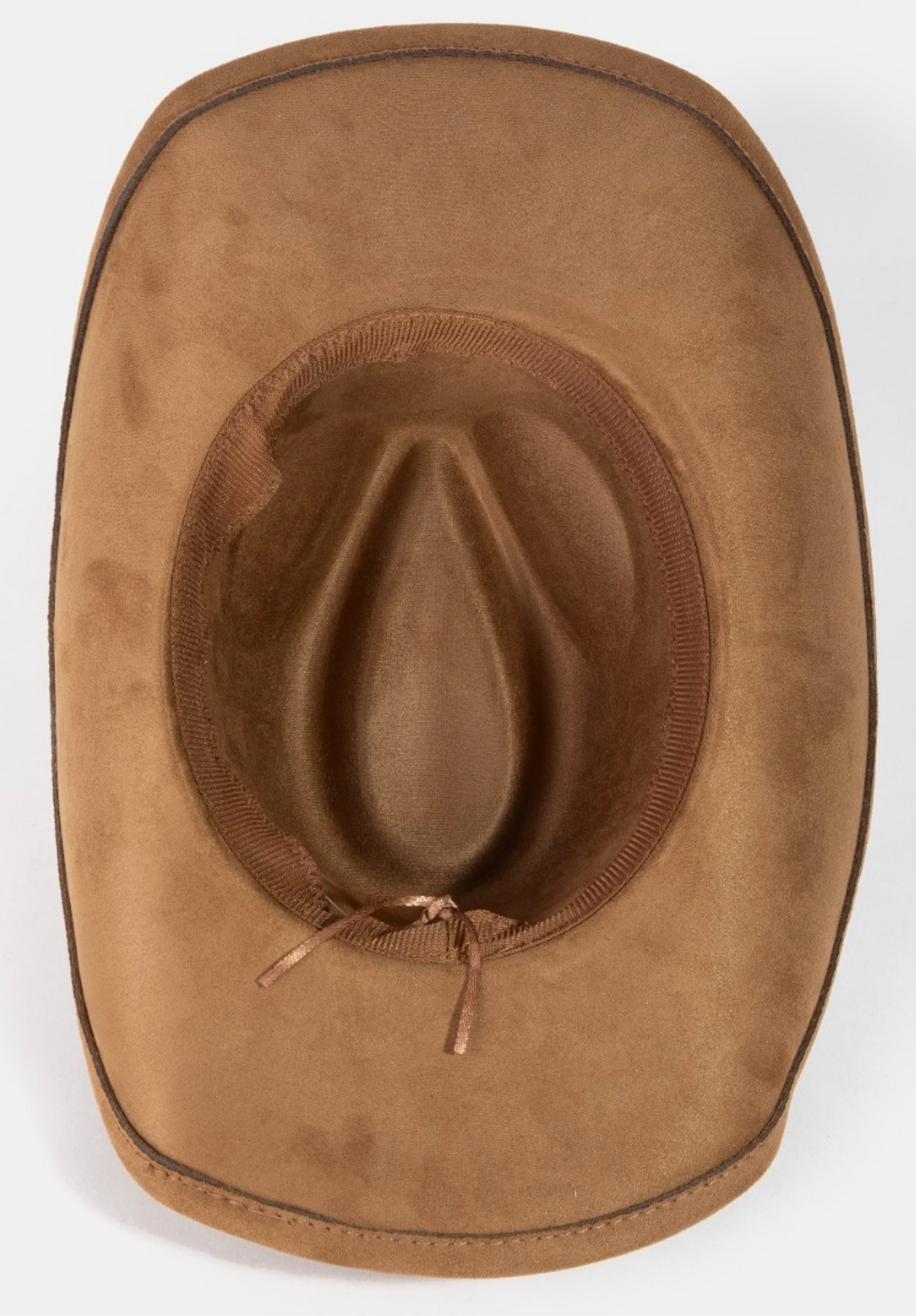 Brown Cowboy Hat with Braided and Studded Detail