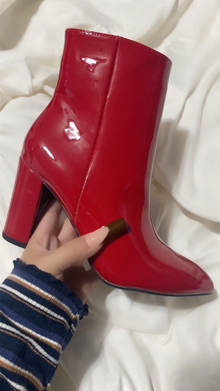 Charms Bootie- Red
